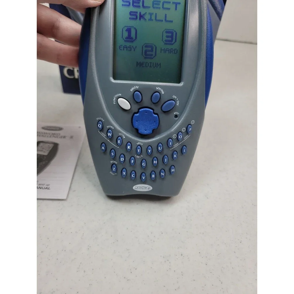 Crossword Challenger II 2001 Radica Handheld Crossword Vintage hand held Game